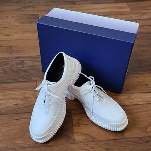 Camper White Leather Lace-Up Shoes